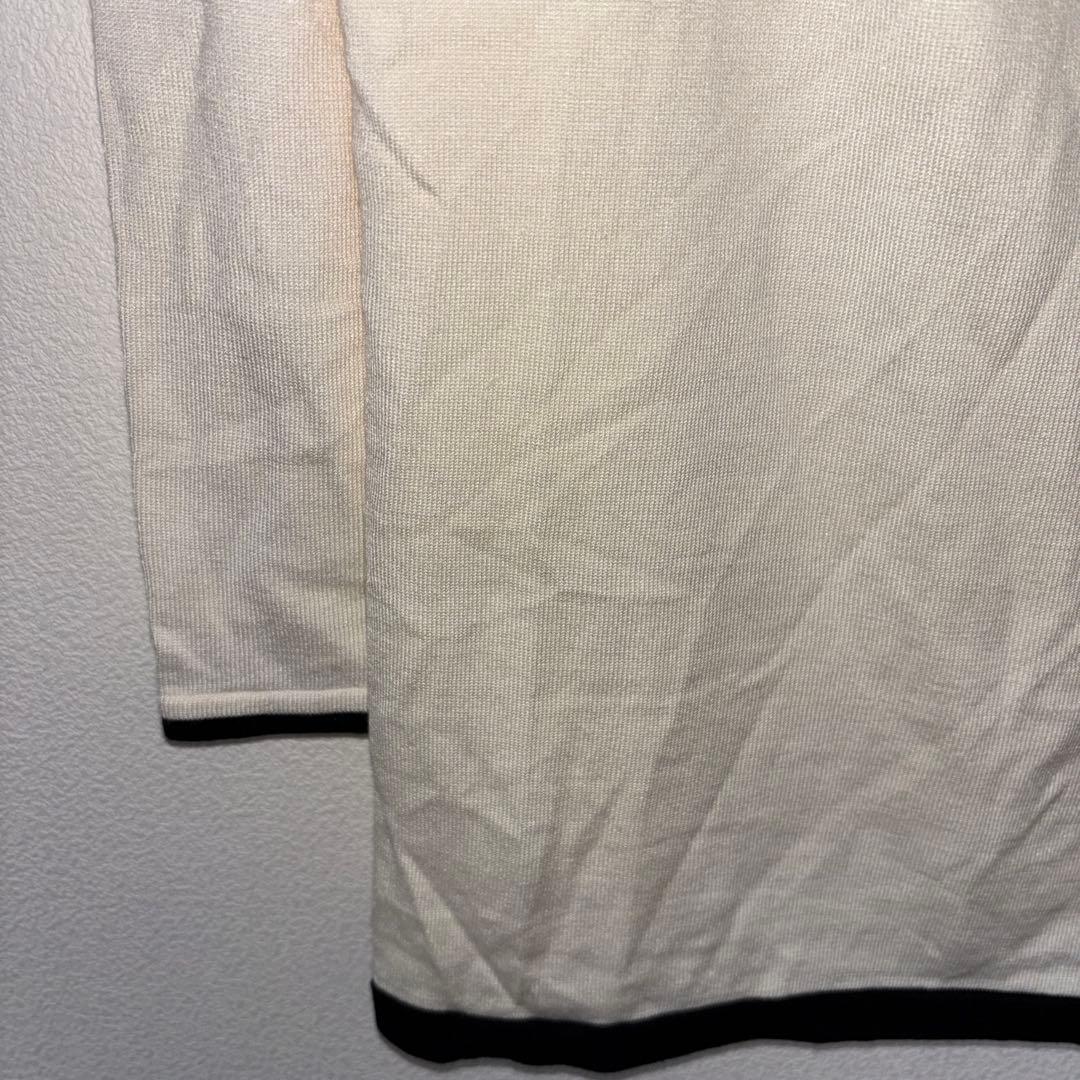 COMME CA ISM スクエアネックニット Mサイズ アイボリーd696 6