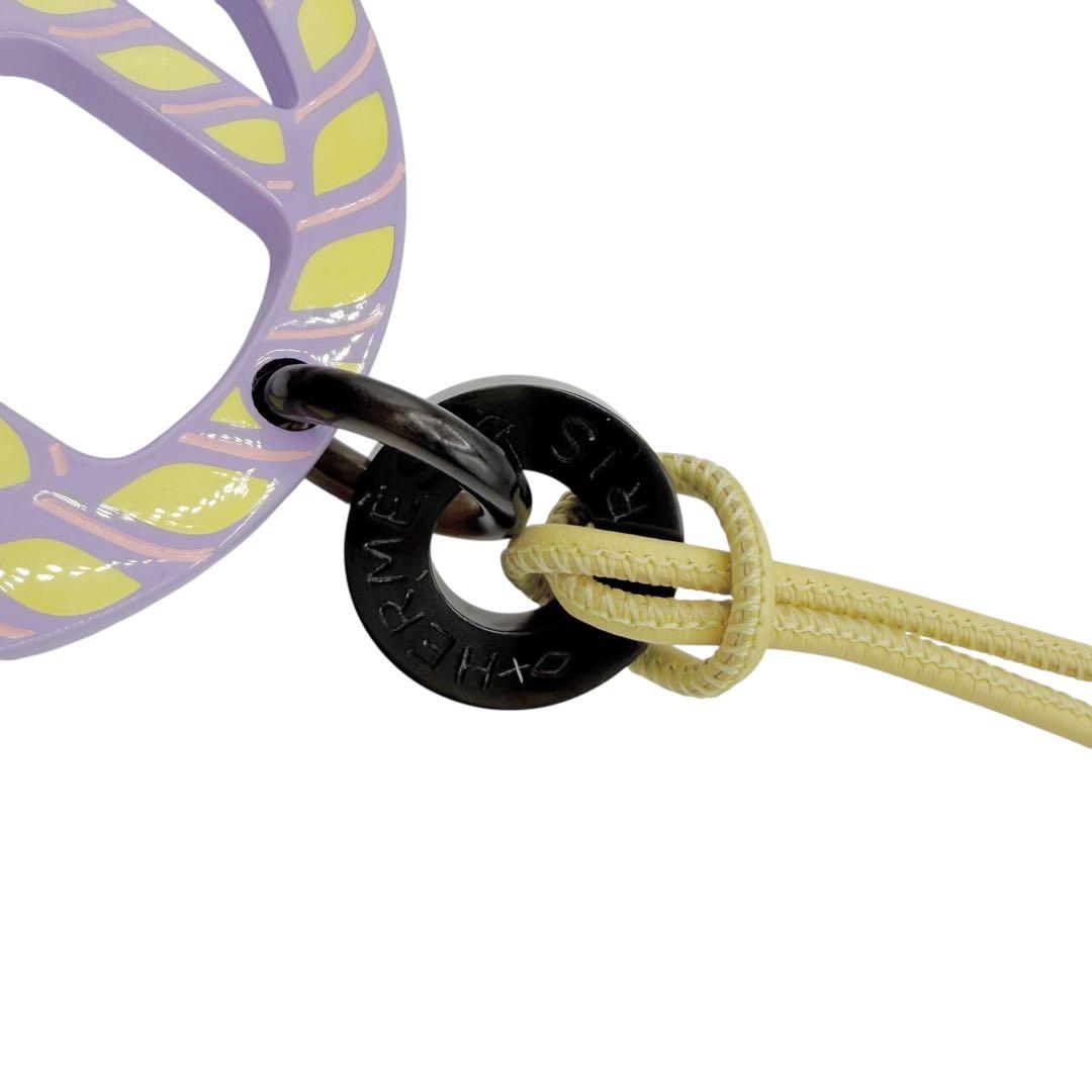 ⭐️ほぼ未使用⭐️エルメス ネックレス Hエキップ パープル×イエロー 6