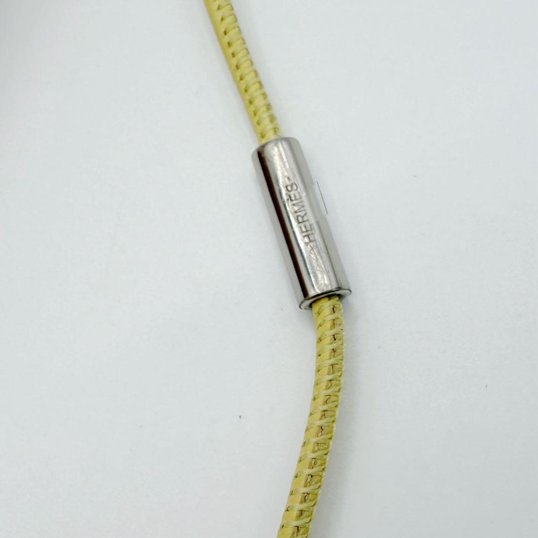 ⭐️ほぼ未使用⭐️エルメス ネックレス Hエキップ パープル×イエロー 9