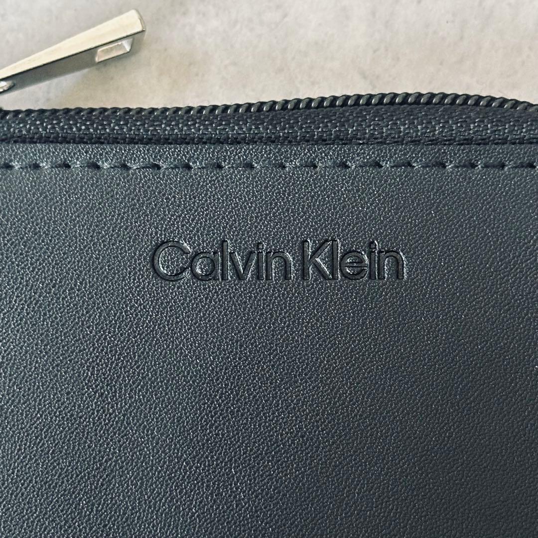 Calvin Klein レザー　L字ファスナー　コインケース　小銭入れ　黒 12