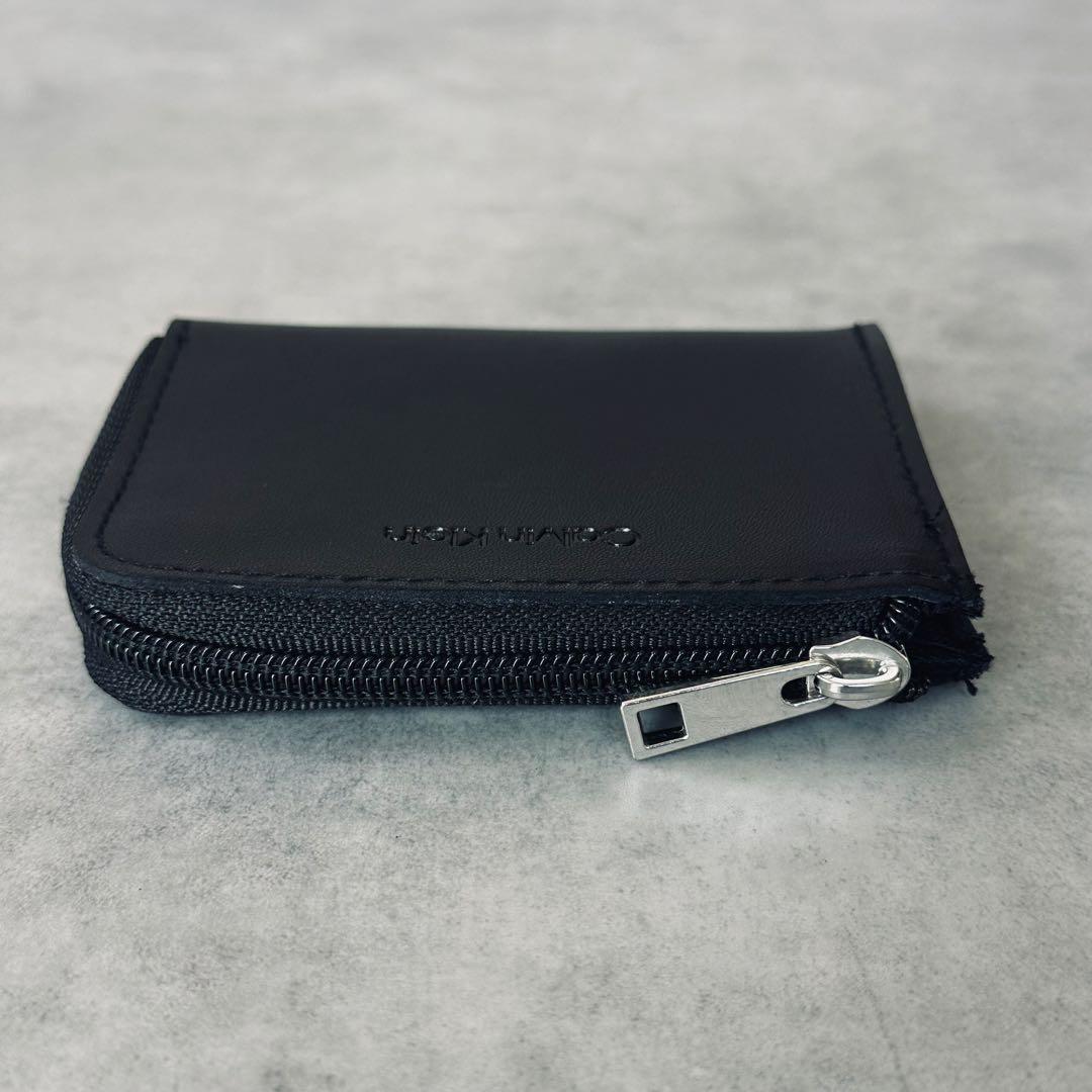 Calvin Klein レザー　L字ファスナー　コインケース　小銭入れ　黒 4