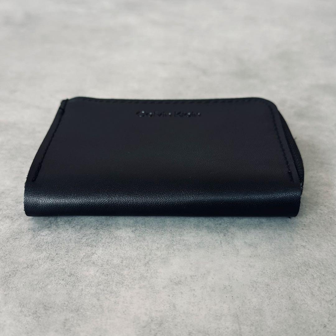 Calvin Klein レザー　L字ファスナー　コインケース　小銭入れ　黒 5