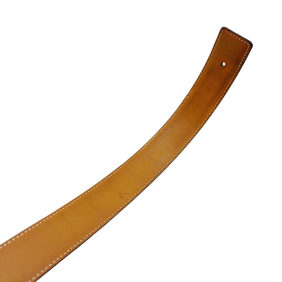 ⭐️良品⭐️ エルメス レザー ベルト 100 ブラック ブラウン 5