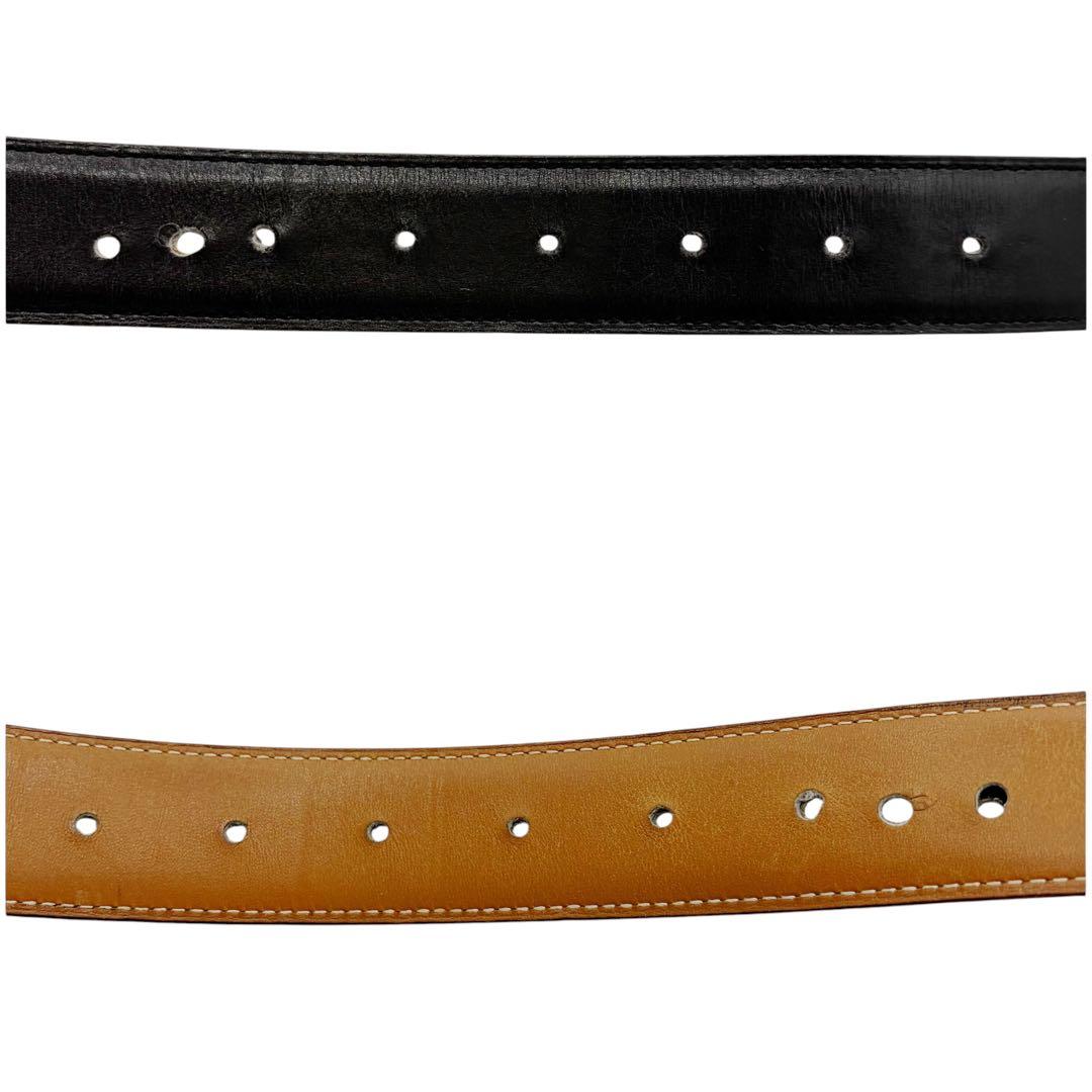 ⭐️良品⭐️ エルメス レザー ベルト 100 ブラック ブラウン 8