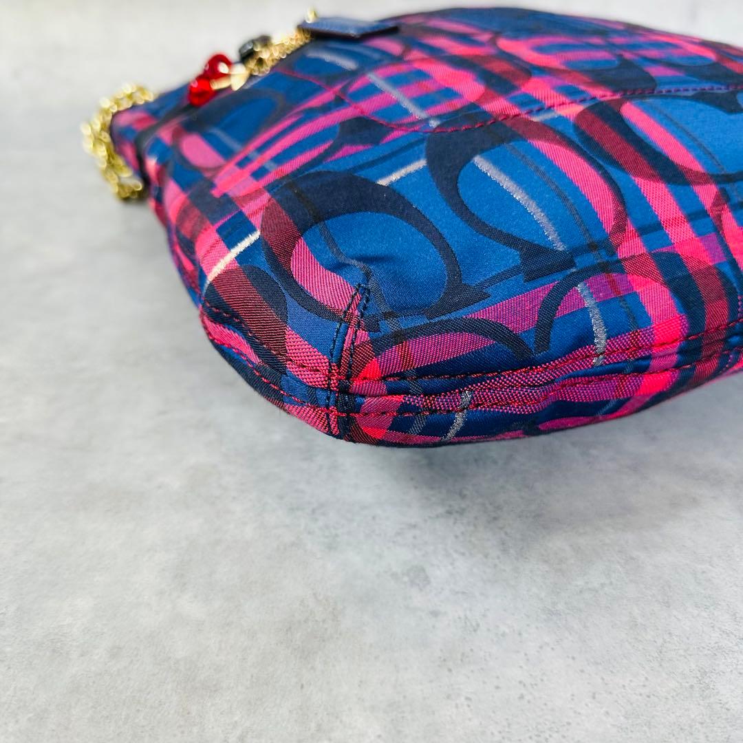 Y2K COACH Check Signature Chain 3way Bag 12