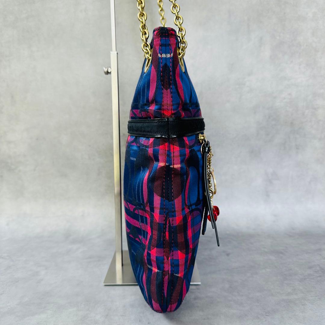 Y2K COACH Check Signature Chain 3way Bag 6