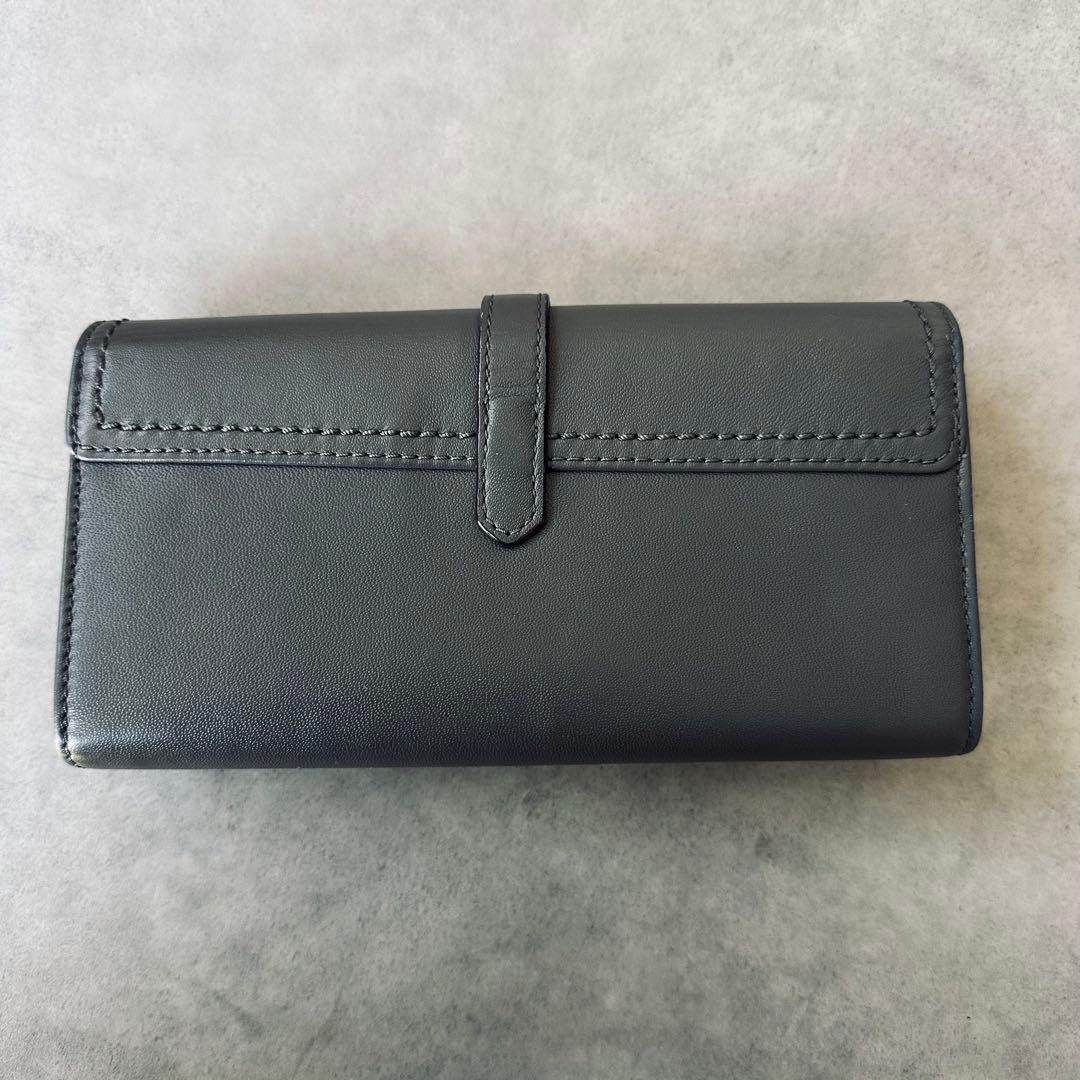 COACH ソーホー レザー スリム エンベロープ ウォレット　長財布　グレー 2