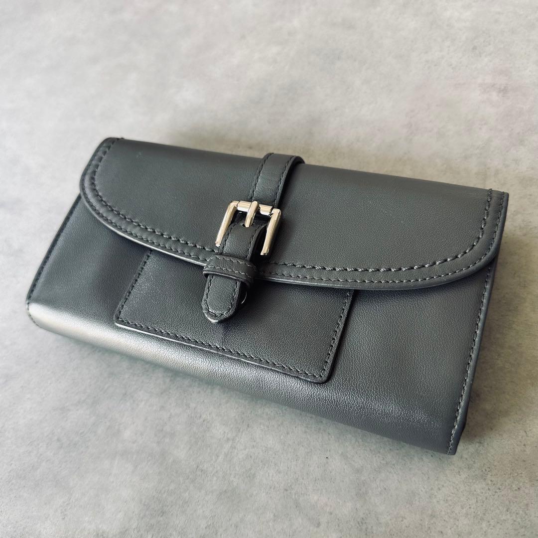 COACH ソーホー レザー スリム エンベロープ ウォレット　長財布　グレー 3