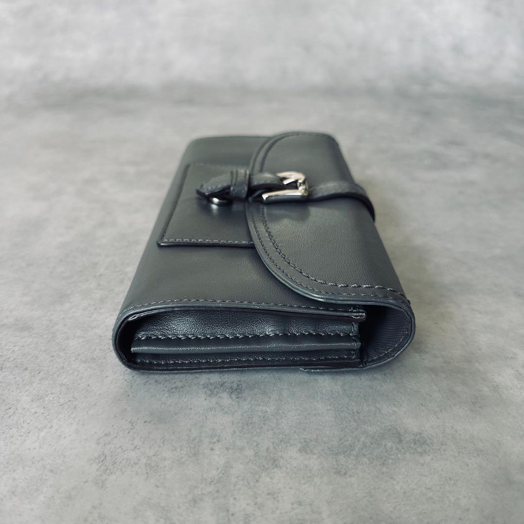 COACH ソーホー レザー スリム エンベロープ ウォレット　長財布　グレー 8