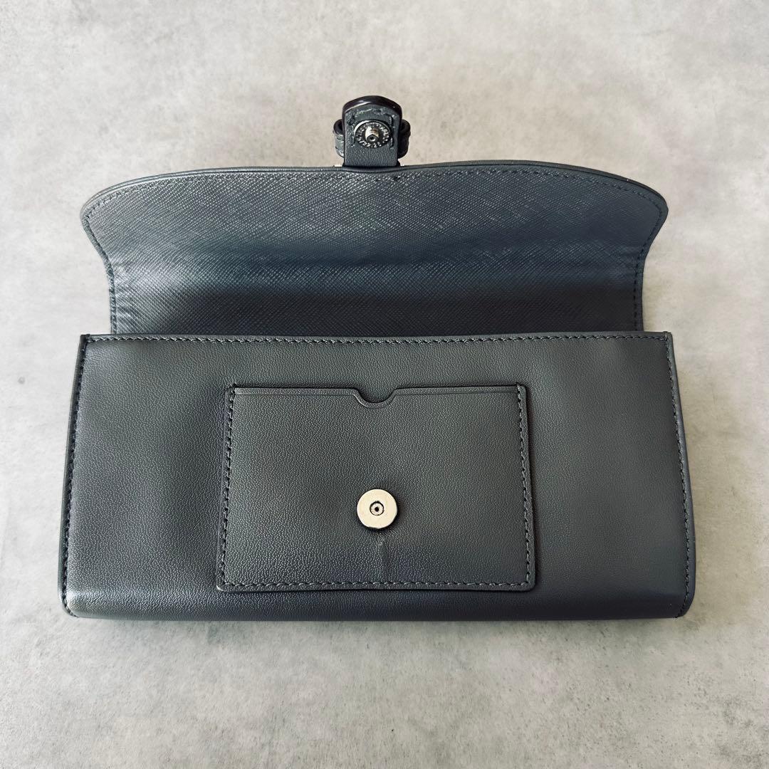 COACH ソーホー レザー スリム エンベロープ ウォレット　長財布　グレー 9