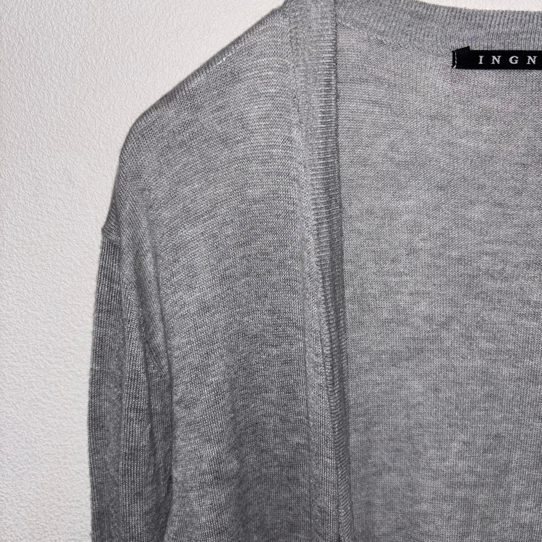 INGNI グレー ロングカーディガン Mサイズシンプルd670 4