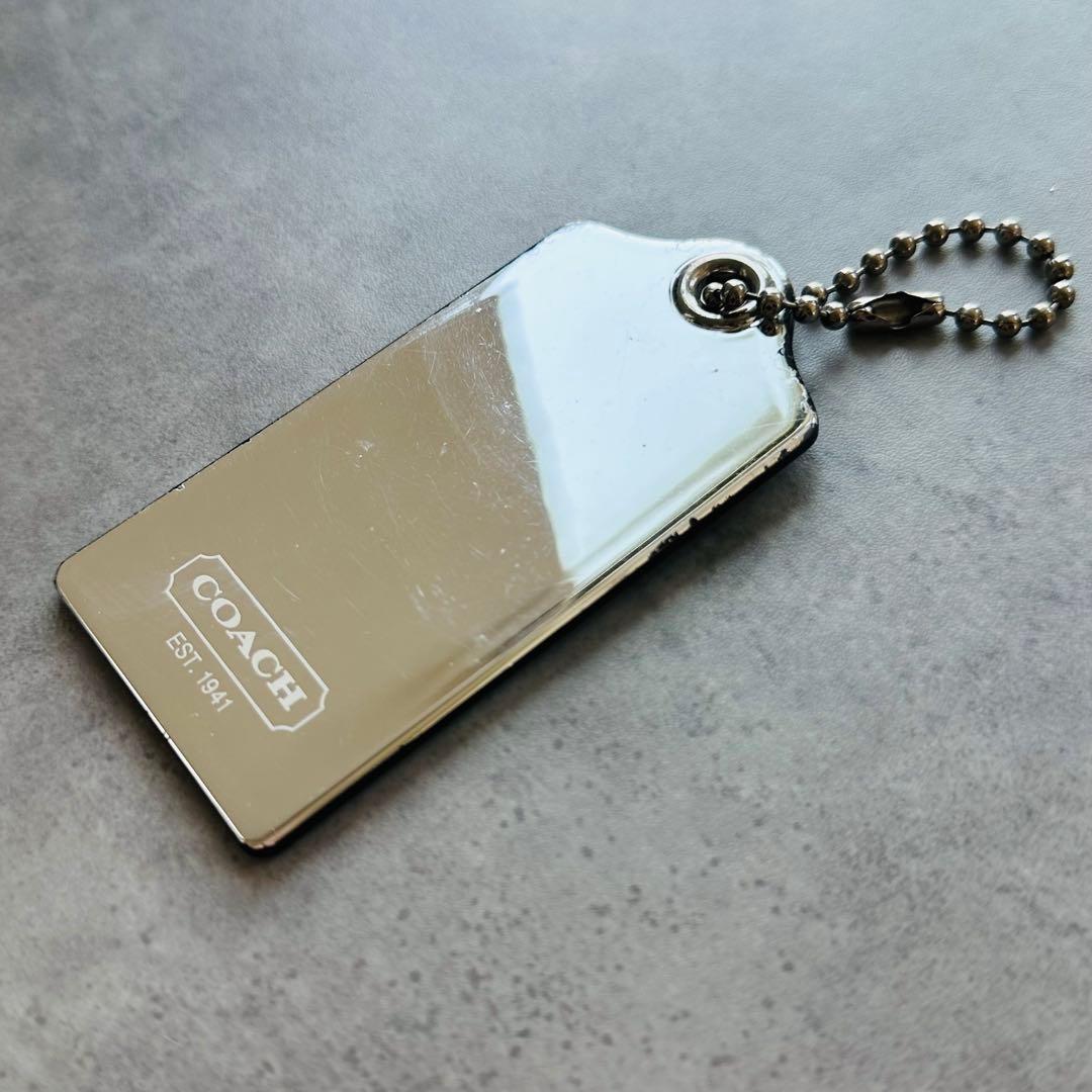 COACH poppy hangtag charm Mirror Silver 3