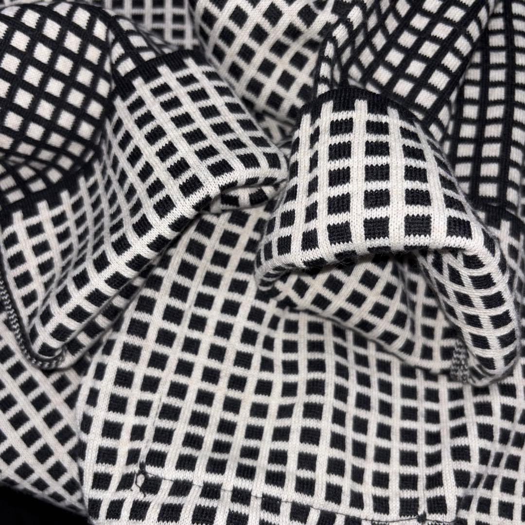 Lolitas&L格子ロングニットノーカラージャケット カーディガンM d785 14