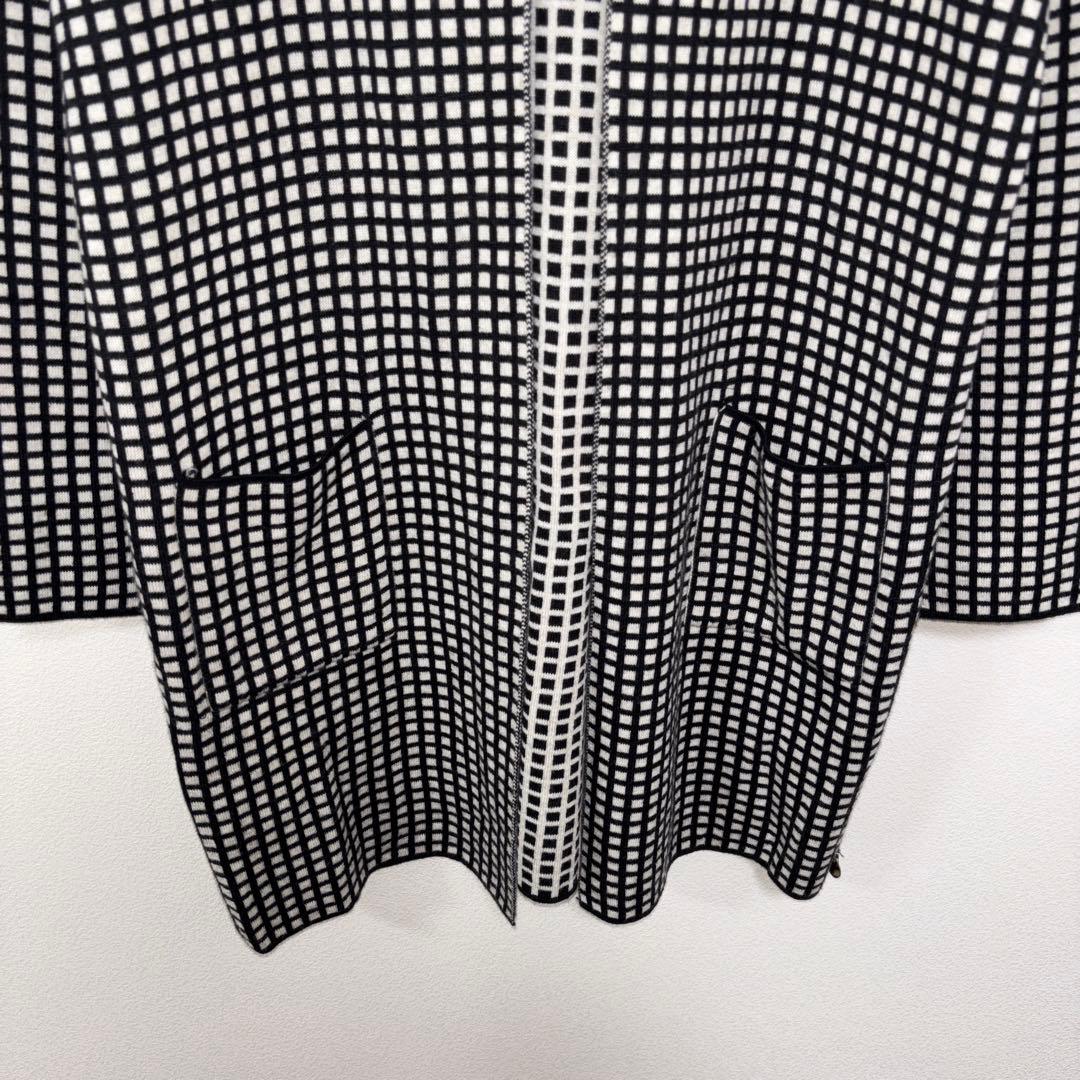 Lolitas&L格子ロングニットノーカラージャケット カーディガンM d785 10