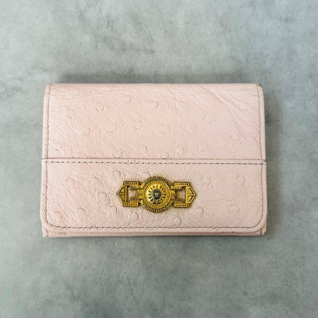 GIANNI VERSACE サンバースト　型押しレザー　名刺入れ　カードケース