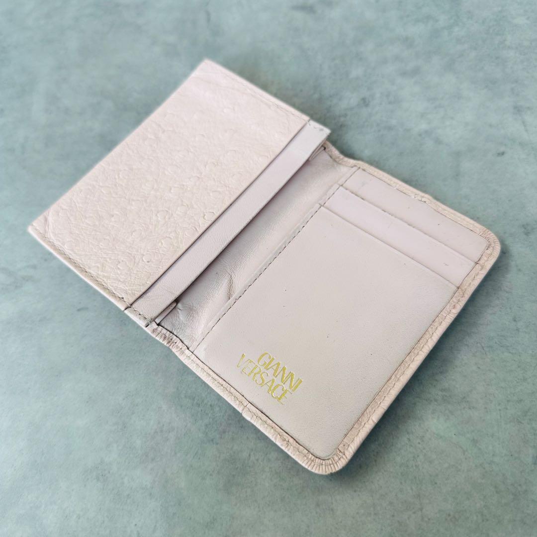 GIANNI VERSACE サンバースト　型押しレザー　名刺入れ　カードケース 10