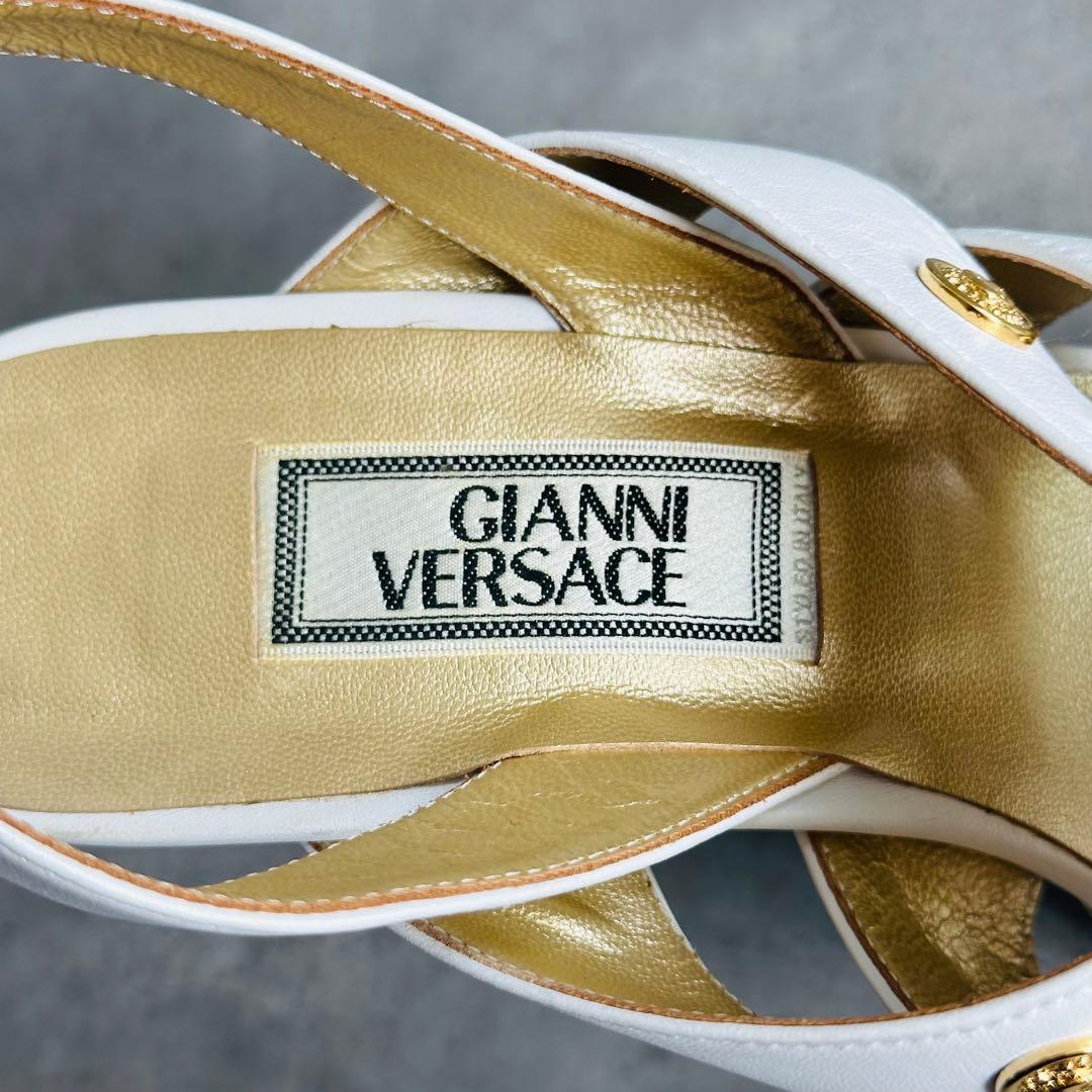 GIANNI VERSACE サンバースト　ホワイトストラップ　サンダル 12