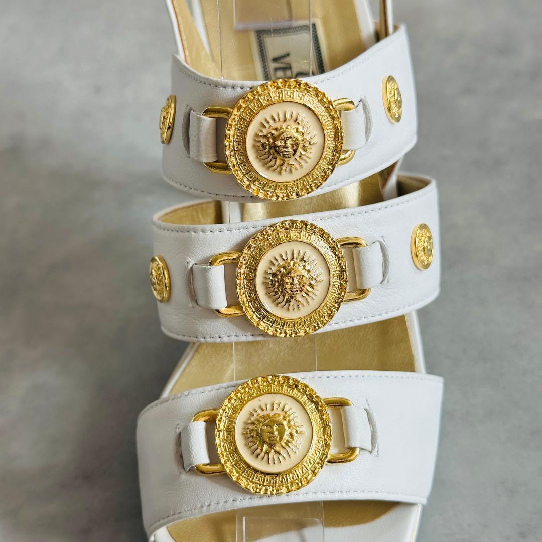 GIANNI VERSACE サンバースト　ホワイトストラップ　サンダル 13