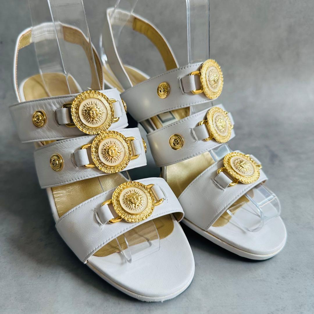 GIANNI VERSACE サンバースト　ホワイトストラップ　サンダル 3