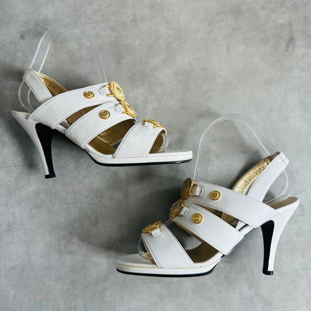 GIANNI VERSACE サンバースト　ホワイトストラップ　サンダル 6