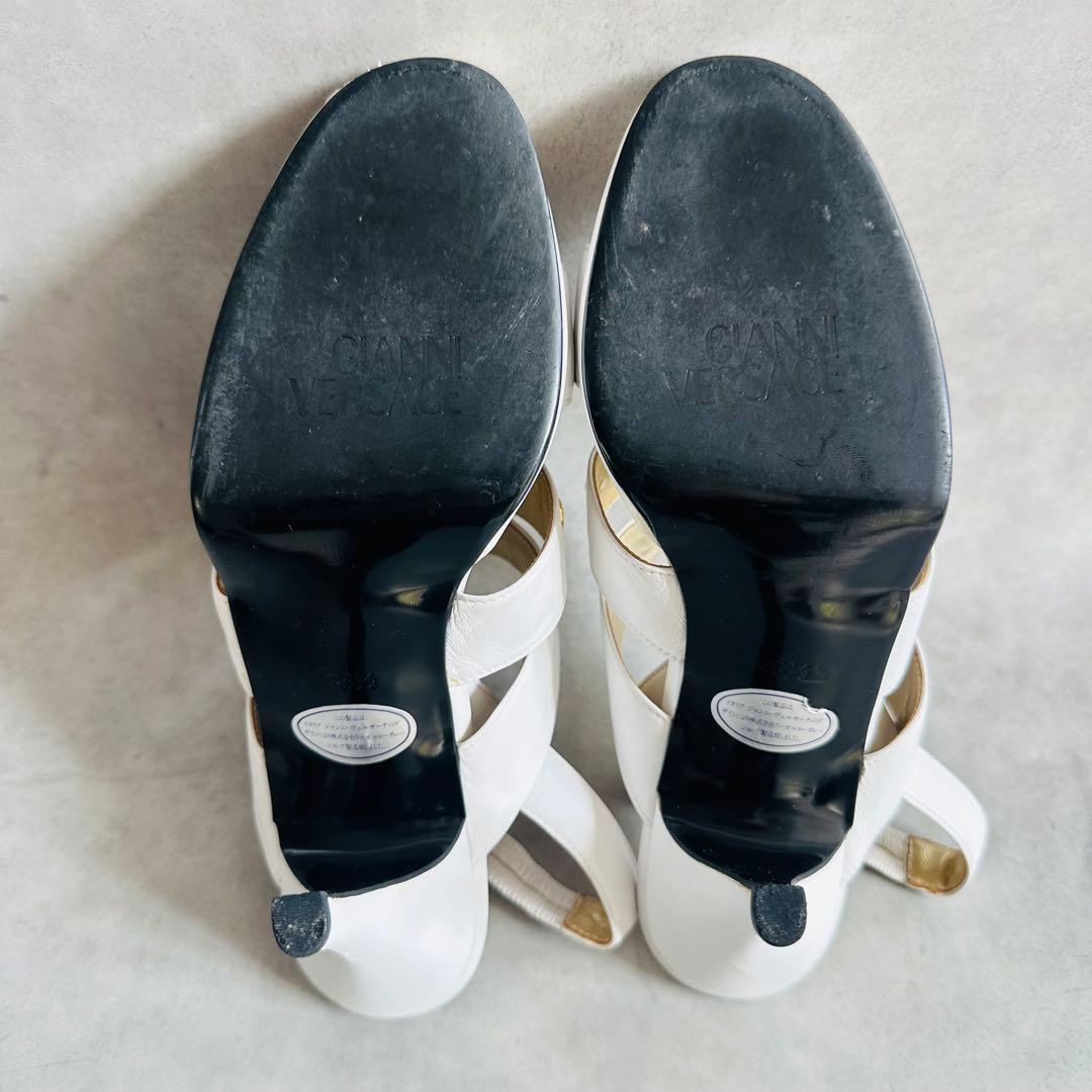 GIANNI VERSACE サンバースト　ホワイトストラップ　サンダル 9