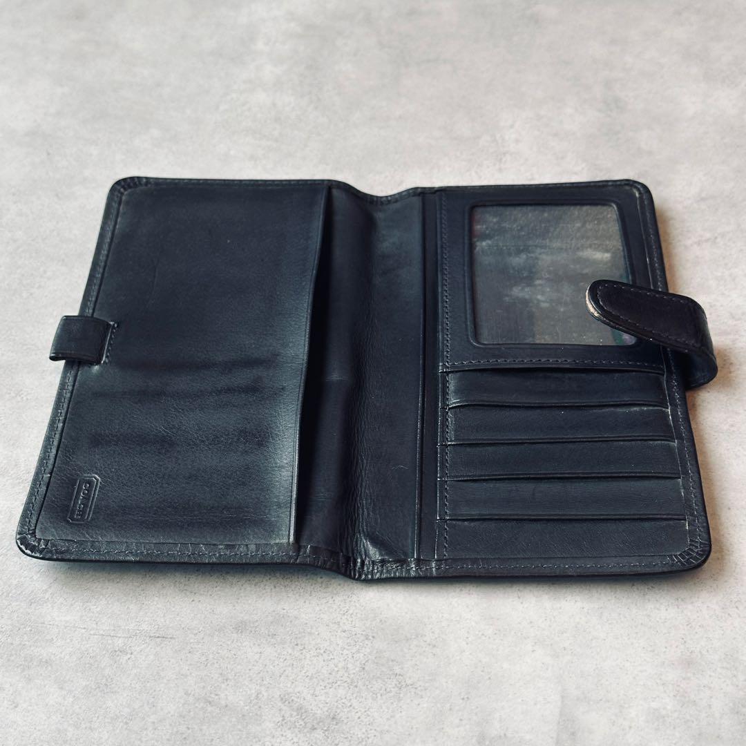 OLD COACH レザー 二つ折り長財布　札入れ カード入れ　IDウインドウ 11