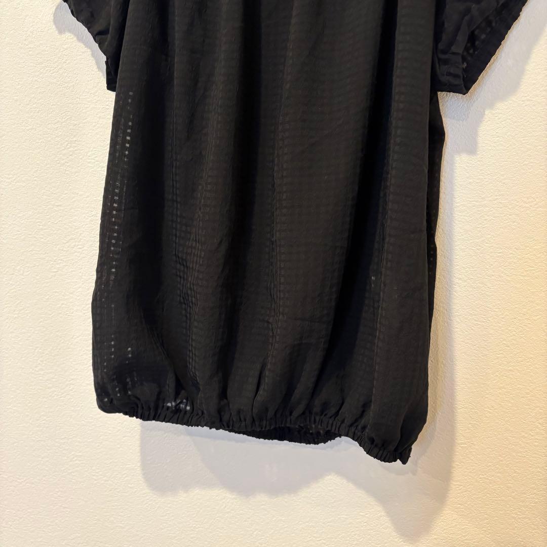 ナイスクラップ オフショルダー ブラウス 半袖 黒 ブラック　フリル 4