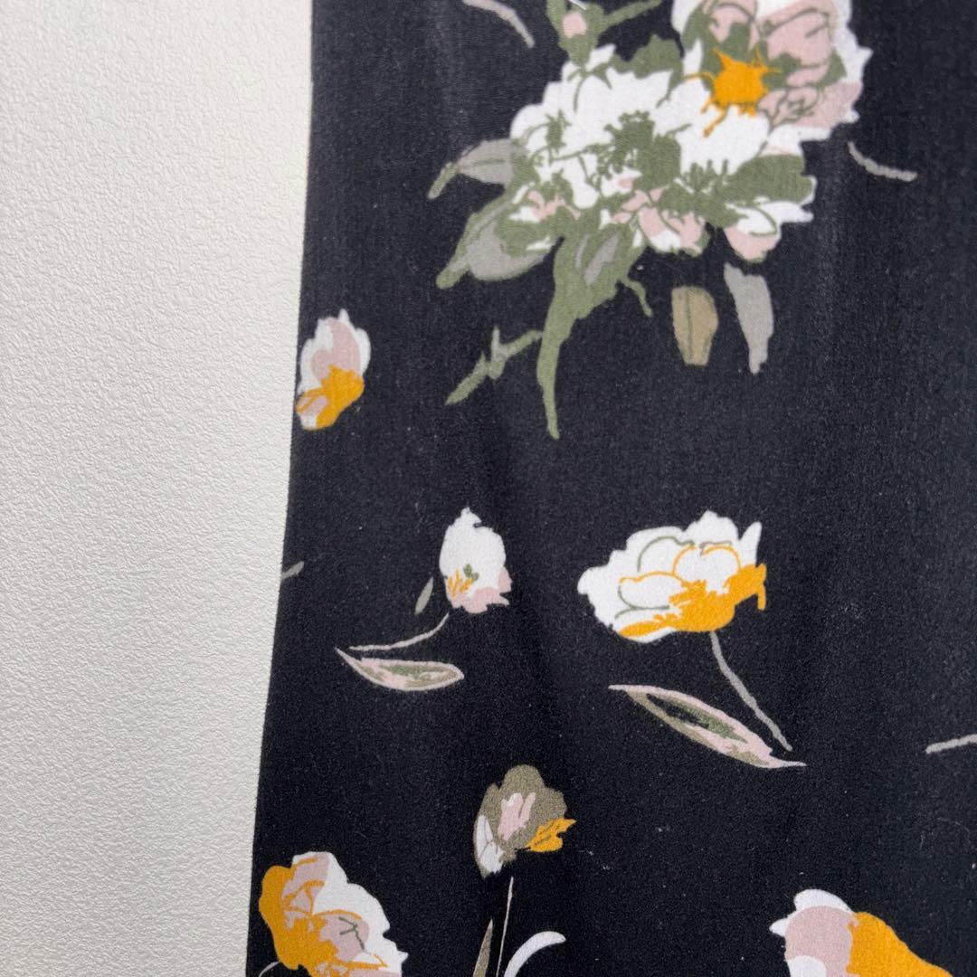 Vis 花柄ロングフレアスカート Lサイズ マキシ丈 d753 5