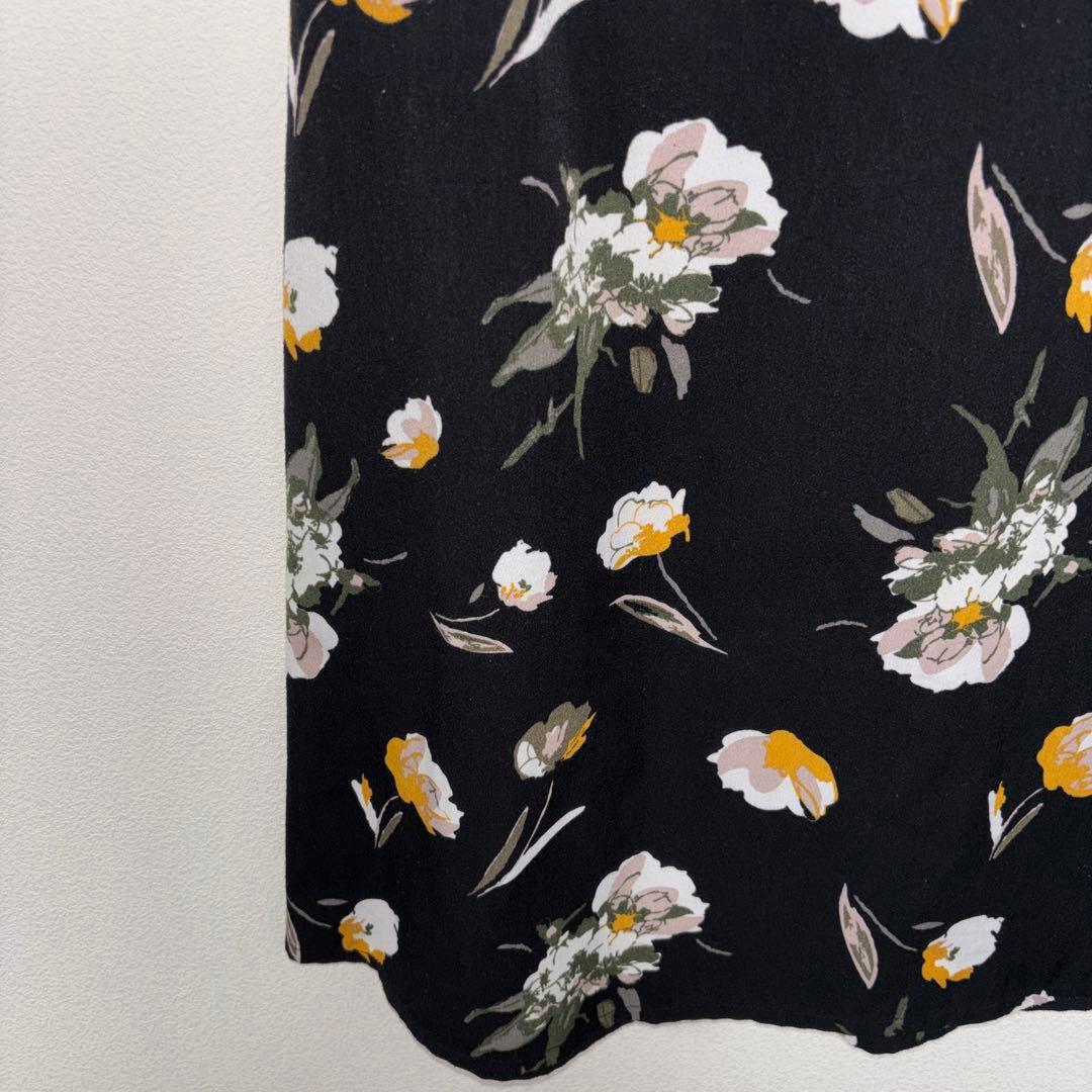 Vis 花柄ロングフレアスカート Lサイズ マキシ丈 d753 6