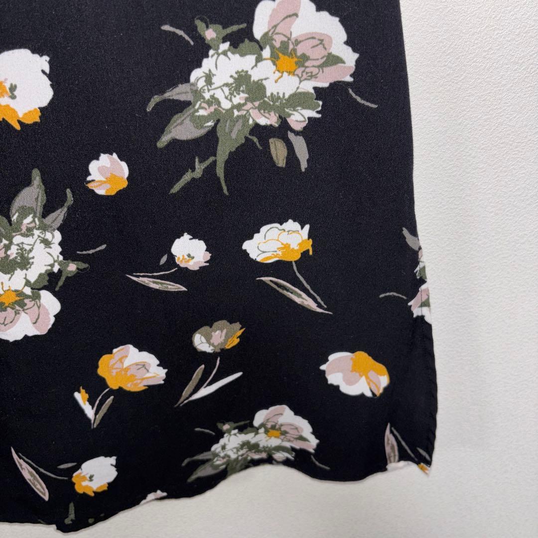 Vis 花柄ロングフレアスカート Lサイズ マキシ丈 d753 9