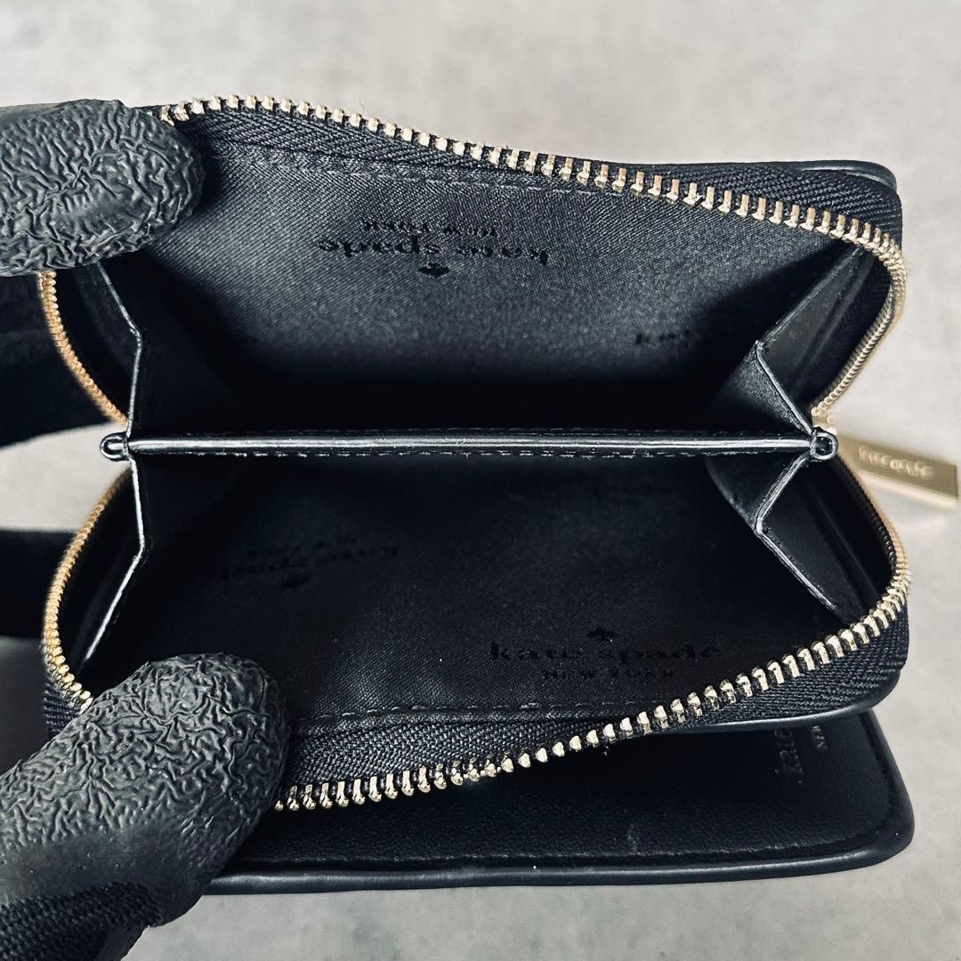 kate spade ステイシー スモール ジップ アラウンド ウォレット 黒 14