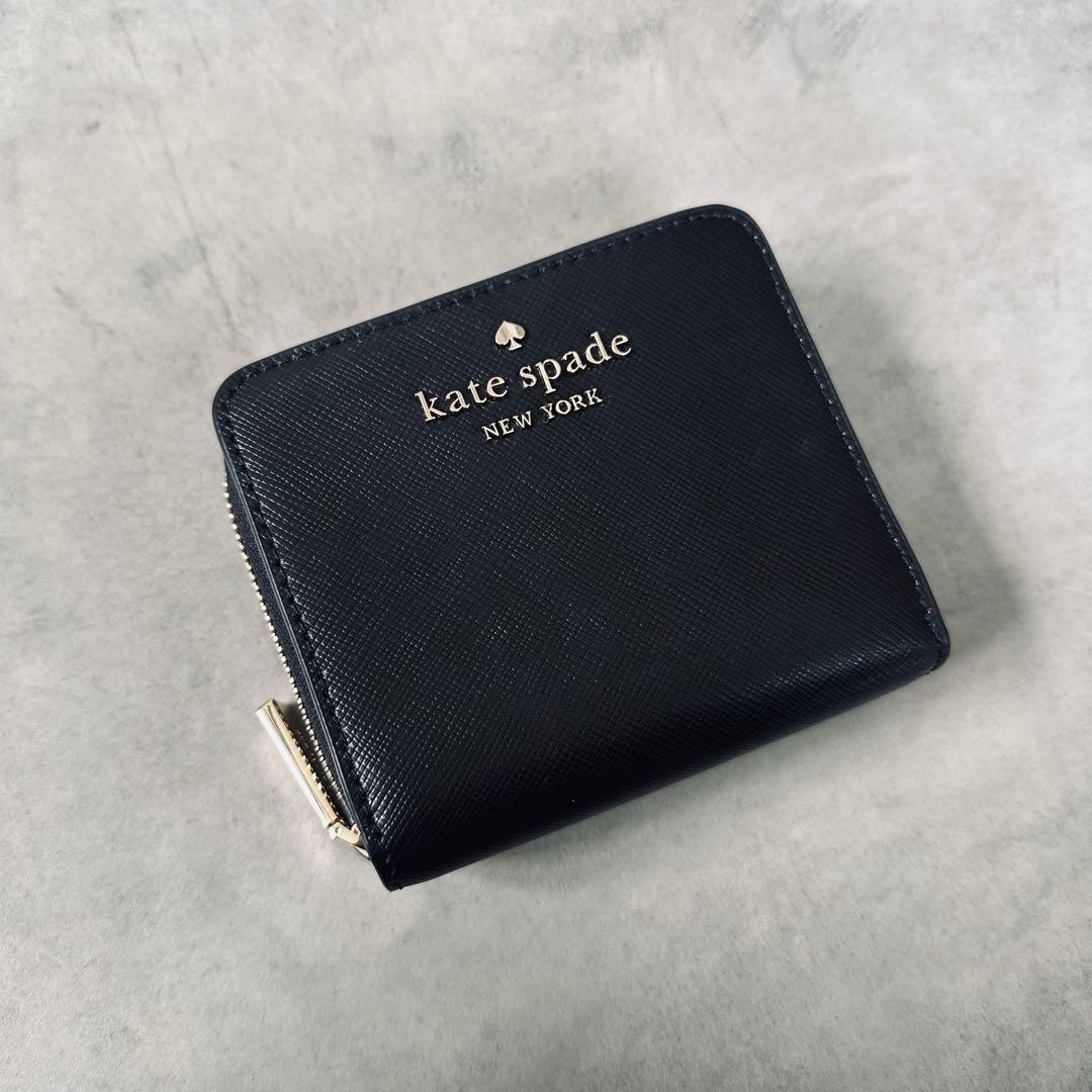 kate spade ステイシー スモール ジップ アラウンド ウォレット 黒 3