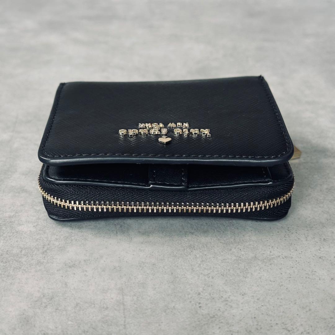 kate spade ステイシー スモール ジップ アラウンド ウォレット 黒 4