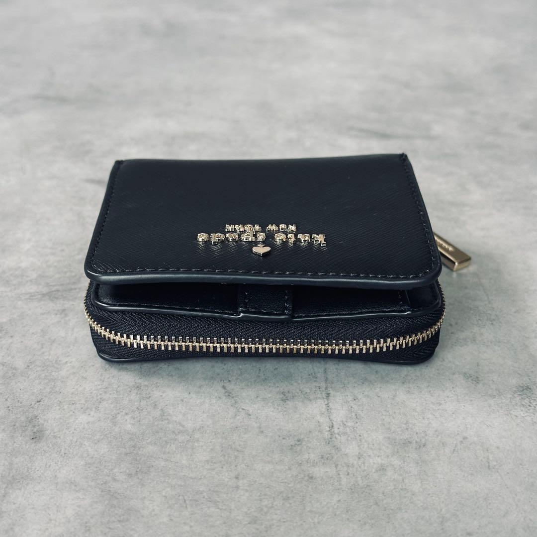 kate spade ステイシー スモール ジップ アラウンド ウォレット 黒 5