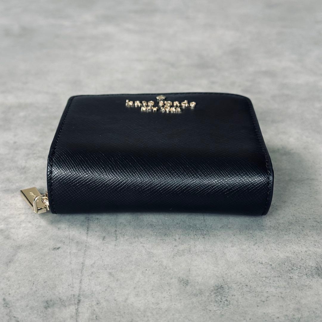 kate spade ステイシー スモール ジップ アラウンド ウォレット 黒 6