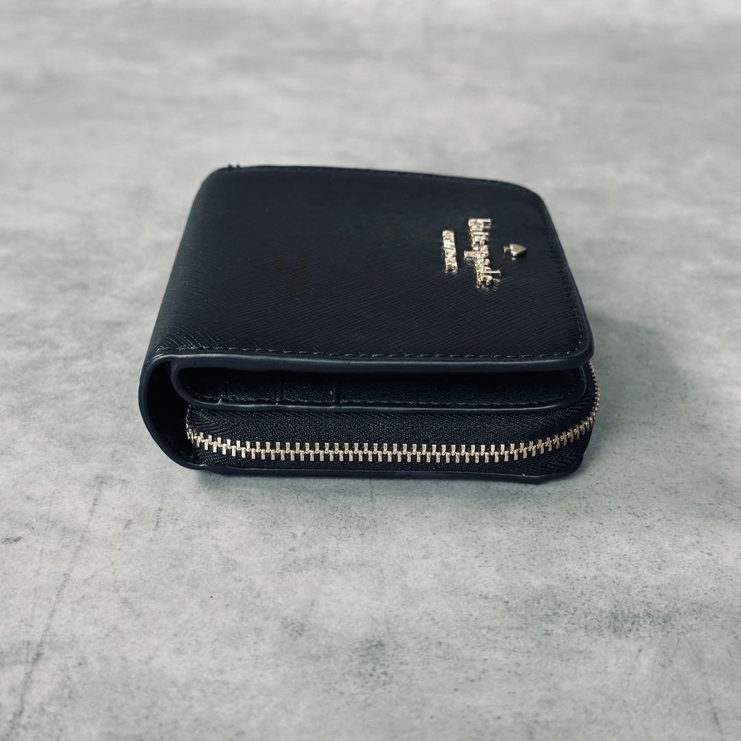 kate spade ステイシー スモール ジップ アラウンド ウォレット 黒 7