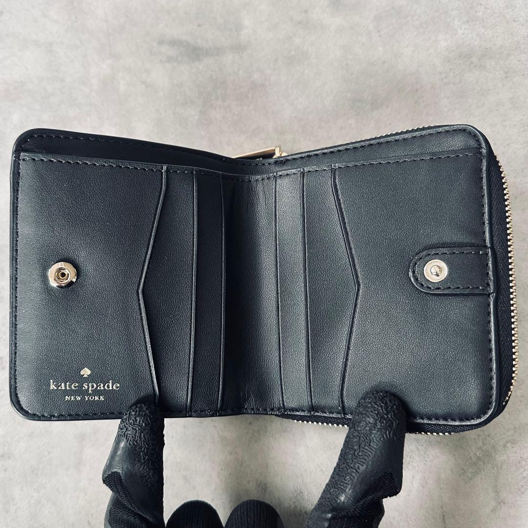 kate spade ステイシー スモール ジップ アラウンド ウォレット 黒 9