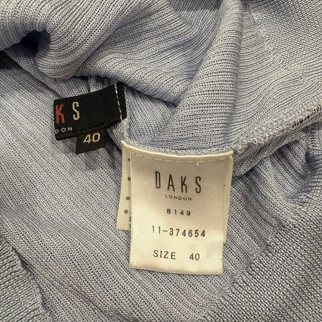 .ダックス 半袖トップス　リブニット クルーネック ブルー　青　40 かわいい 8