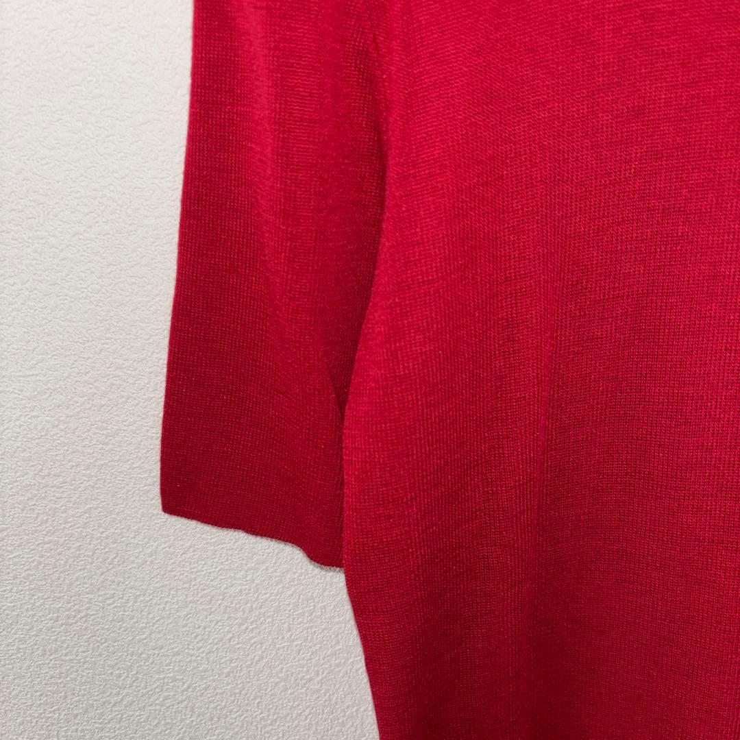 Non Dude 半袖タートルネック M レッドシンプル日本製d715 5