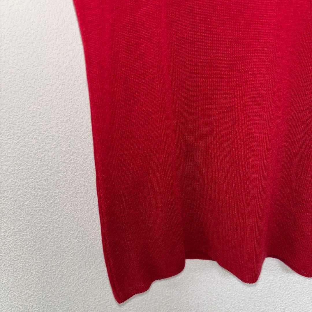 Non Dude 半袖タートルネック M レッドシンプル日本製d715 6