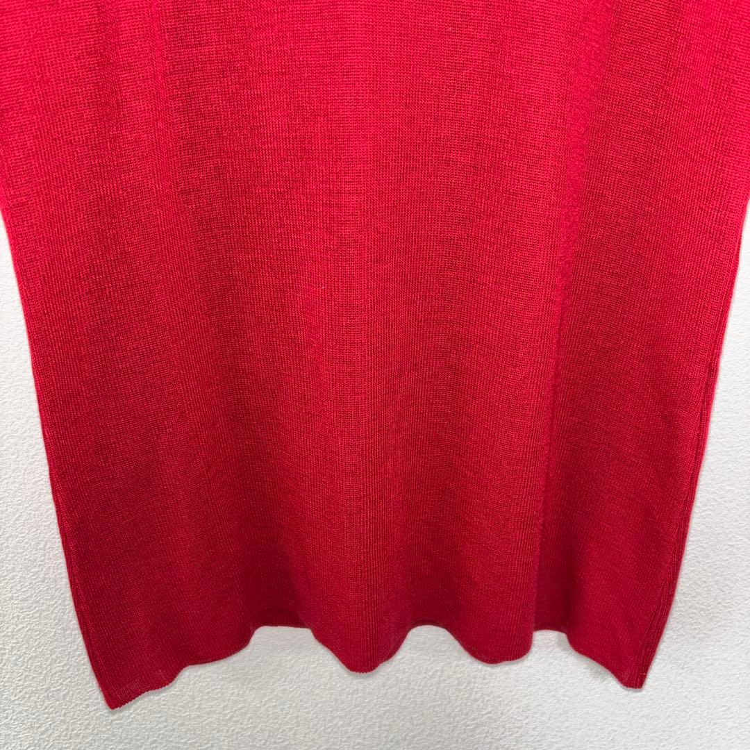 Non Dude 半袖タートルネック M レッドシンプル日本製d715 10