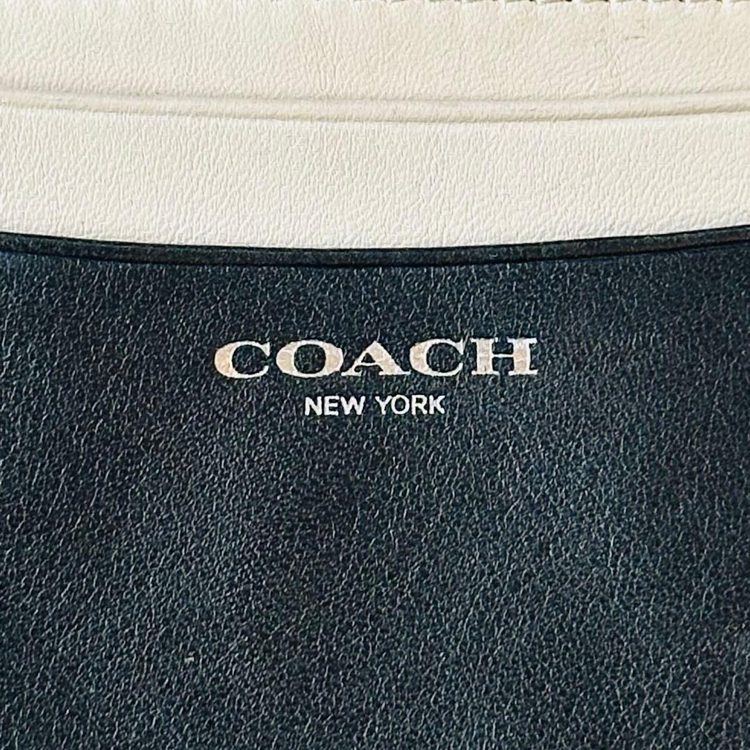 COACH バイカラー　レザー　コインケース　カードケース 11