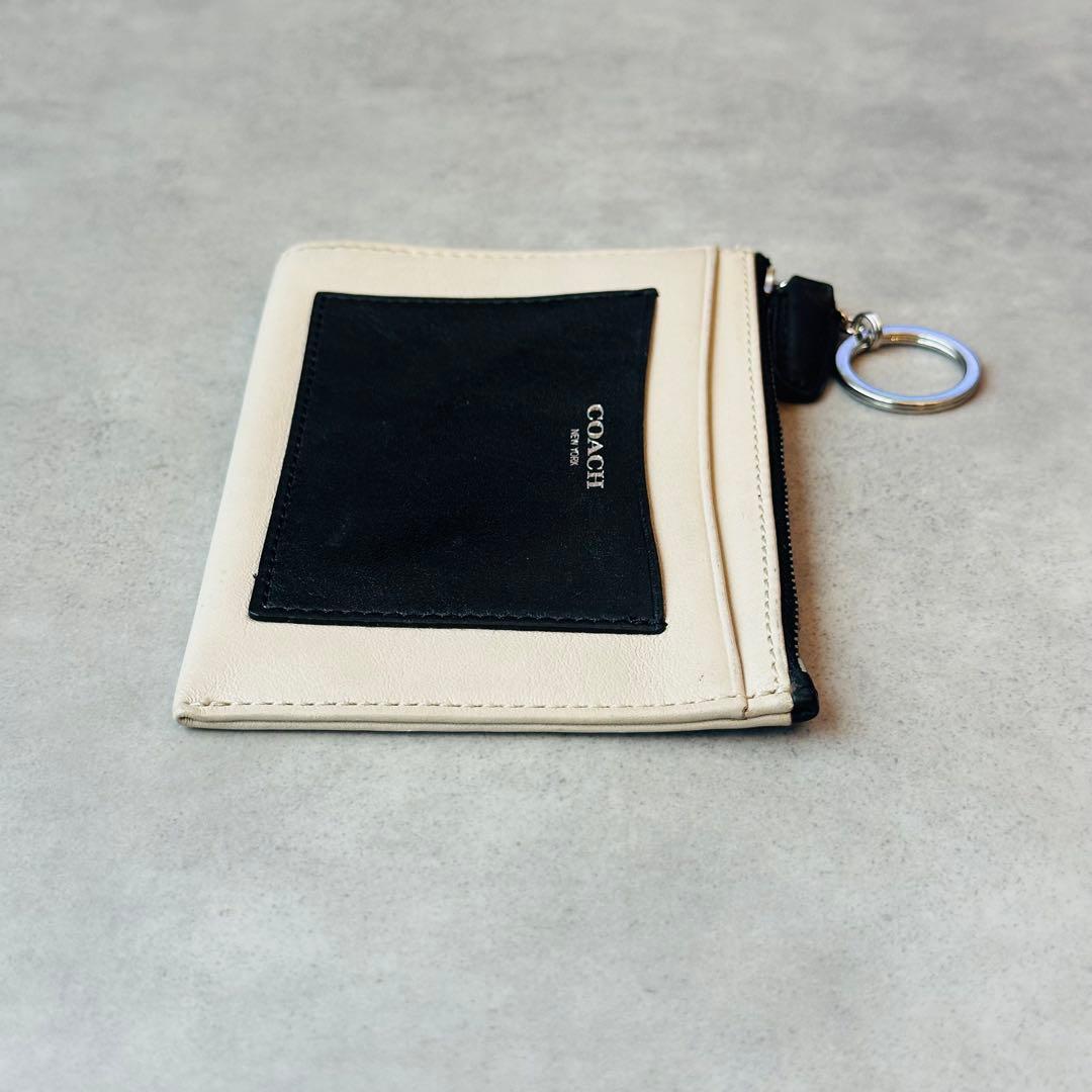 COACH バイカラー　レザー　コインケース　カードケース 7