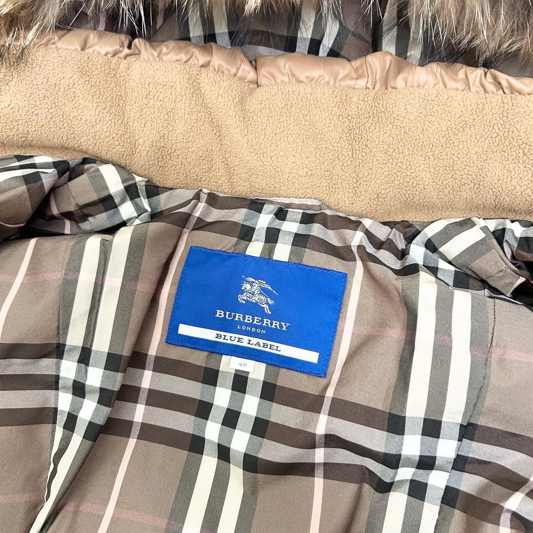 美品✨BURBERRY ダウンコート　キャメル　ブラウン　ノバチェック　40 9