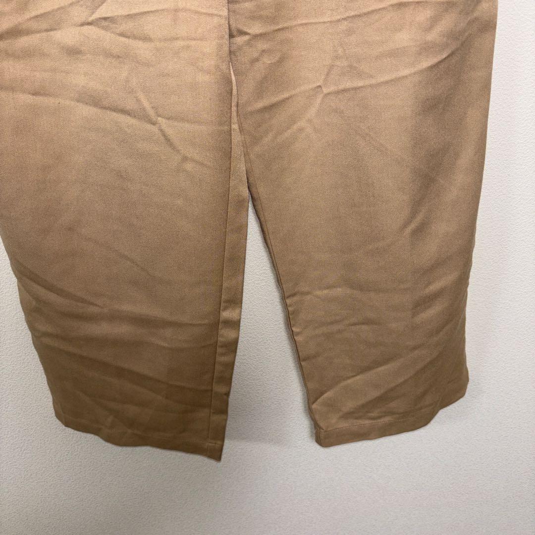 Private pauseベージュハイウェストワイドパンツベルト付 L d783 11