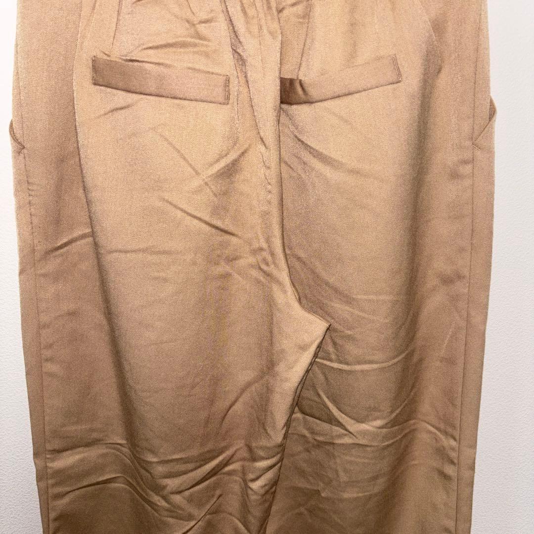 Private pauseベージュハイウェストワイドパンツベルト付 L d783 14