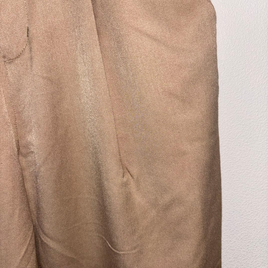 Private pauseベージュハイウェストワイドパンツベルト付 L d783 9