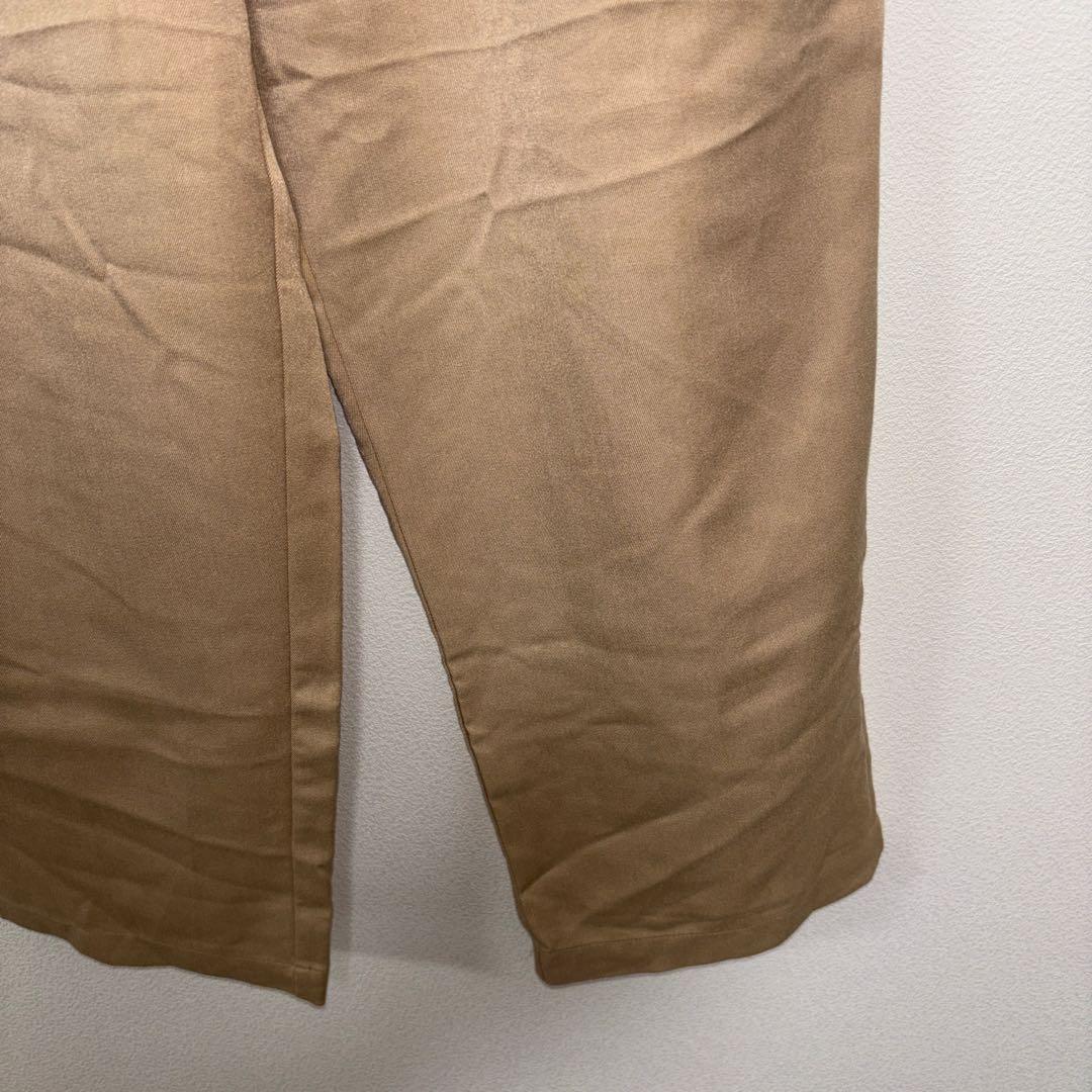 Private pauseベージュハイウェストワイドパンツベルト付 L d783 10