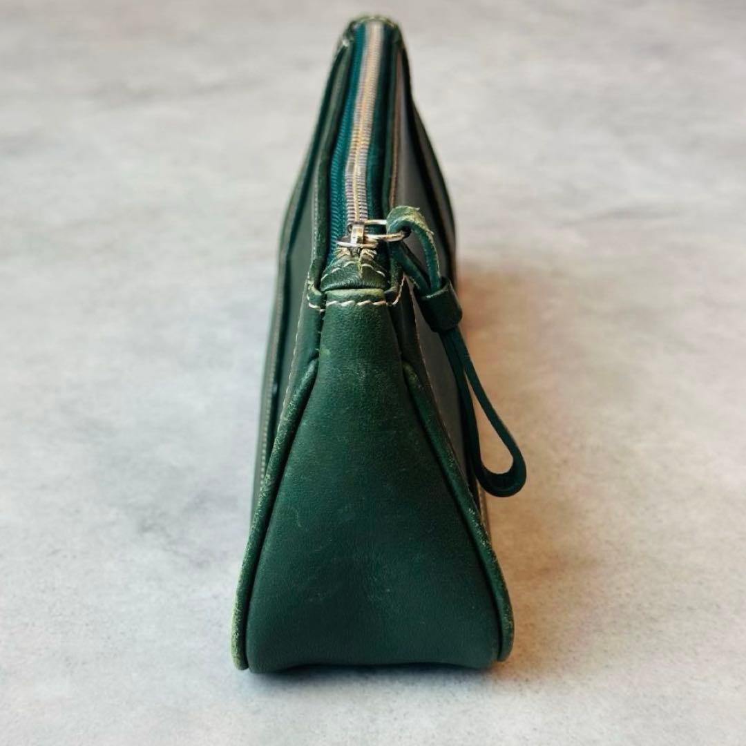 COACH Green leather Pen case pouch 4