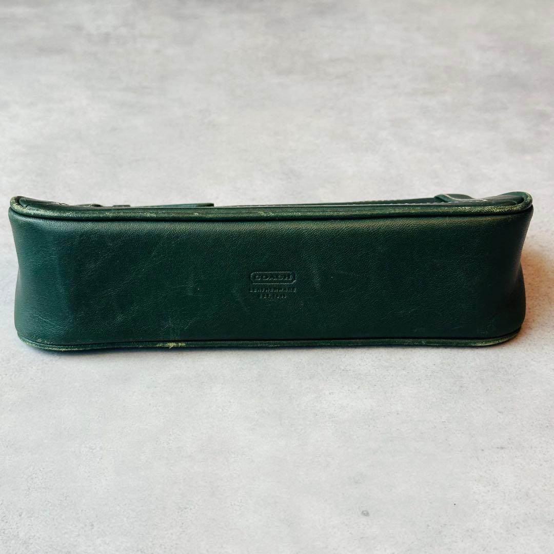 COACH Green leather Pen case pouch 6